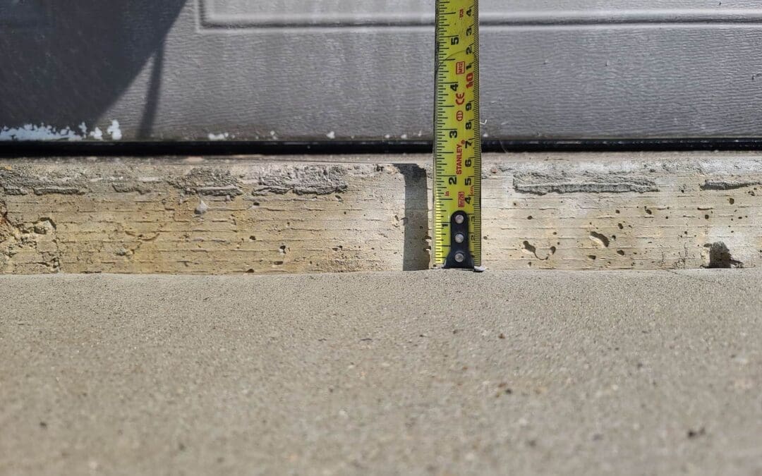 Sunken concrete pad